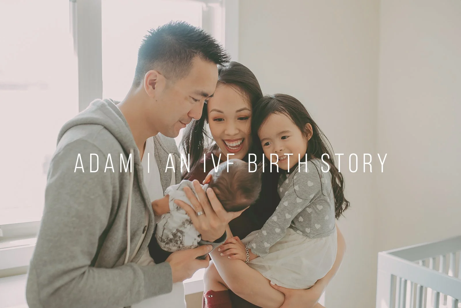 An IVF birth with egg donation, documented at Foothills Hospital in Calgary, Alberta.