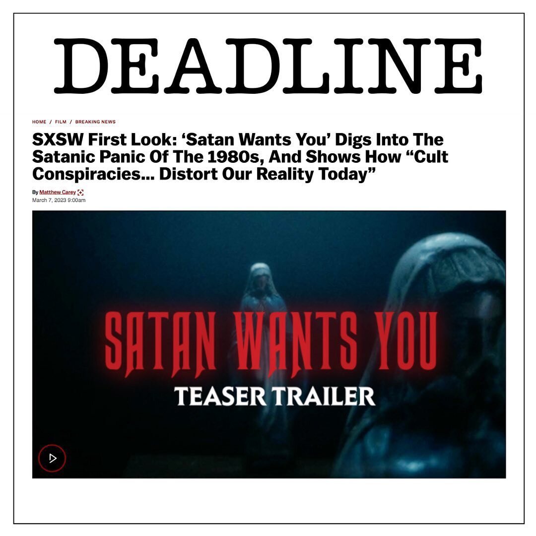 Satanists - it&rsquo;s been a week! We&rsquo;re so grateful for all the online support and press we&rsquo;ve been getting out there. It has blown us away.

We&rsquo;re beyond excited to finally share the film with some of y&rsquo;all tomorrow night. 