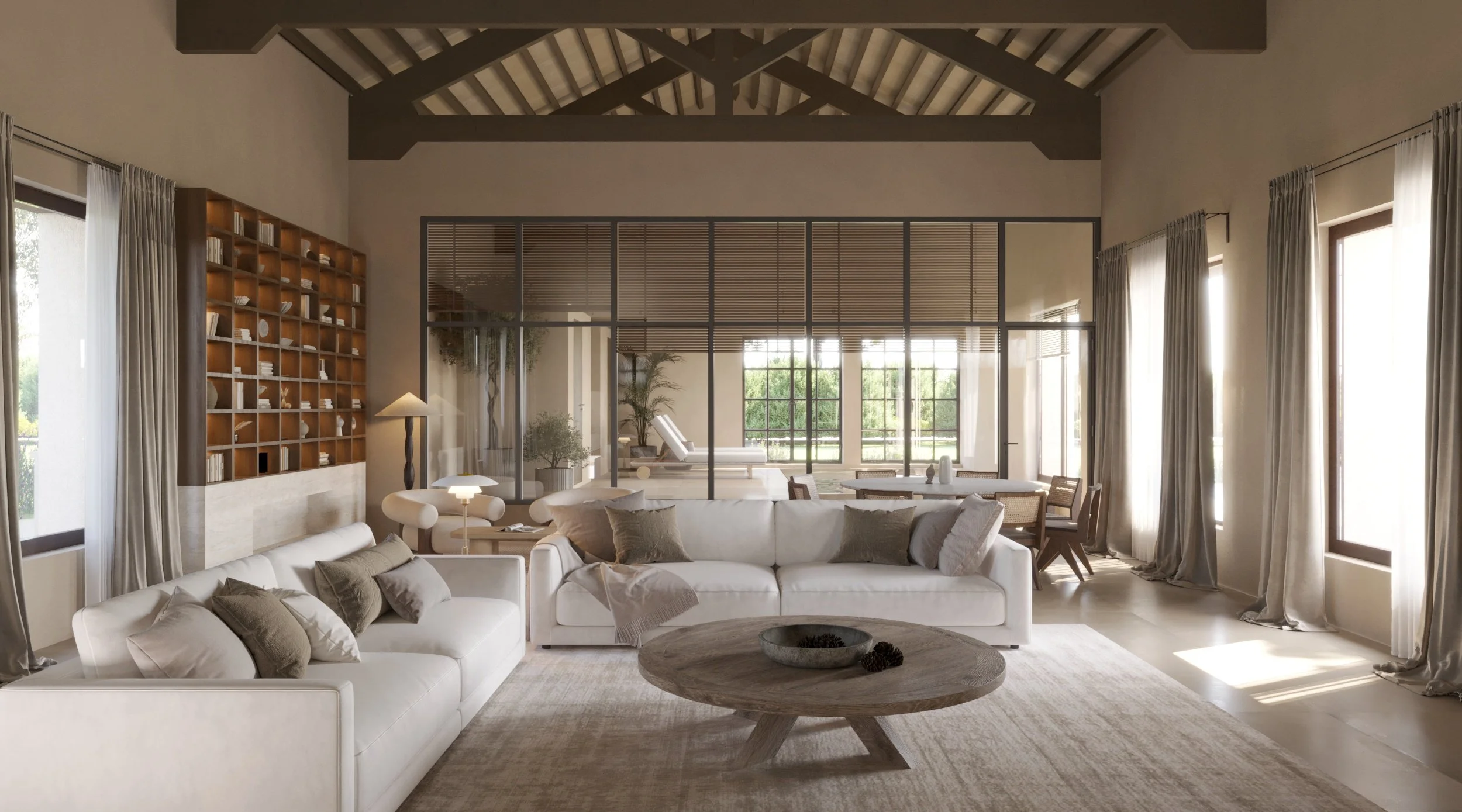 Salón con luz natural en vivienda unifamiliar en Petrer