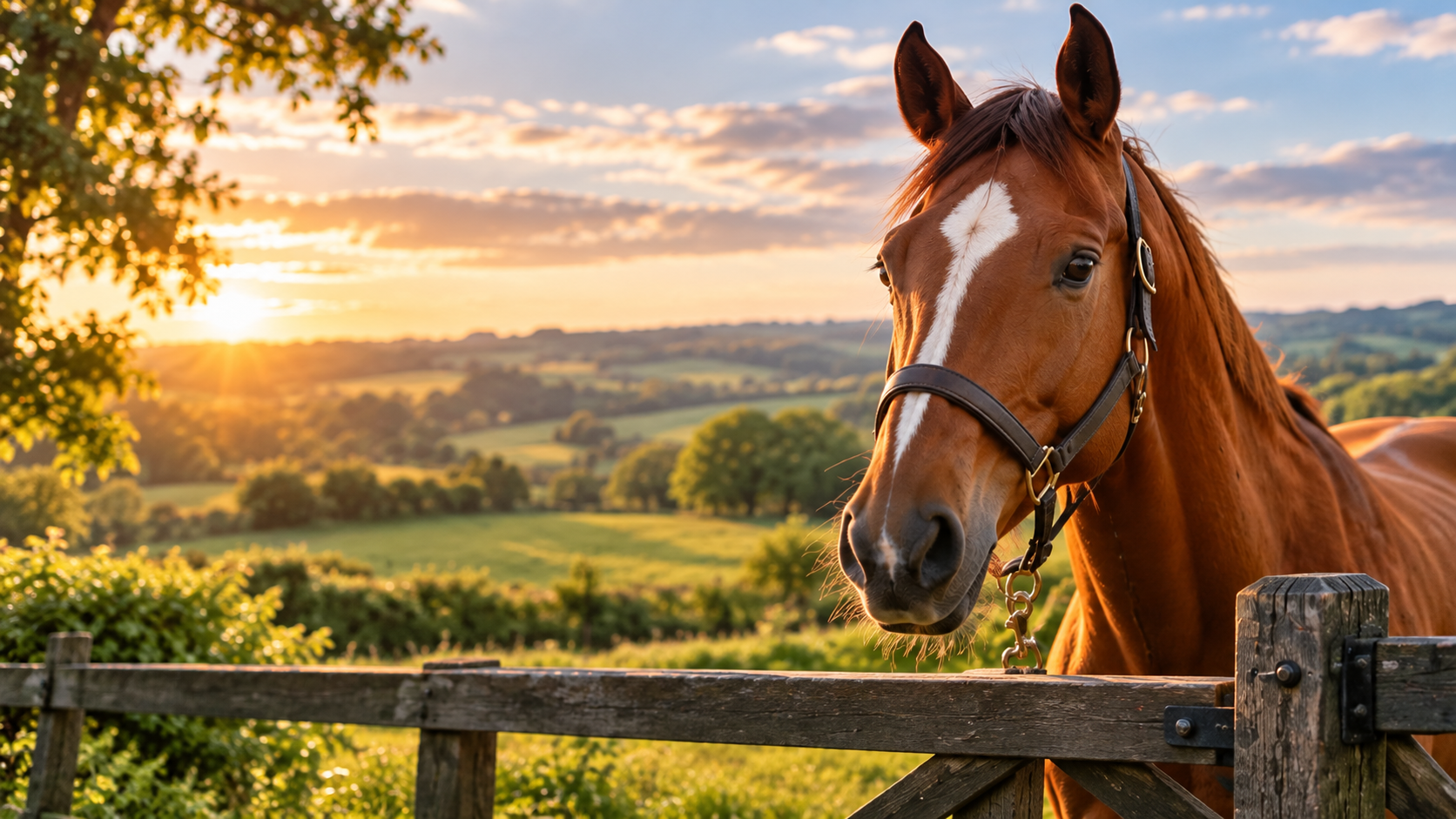 Horse standing in a paddock