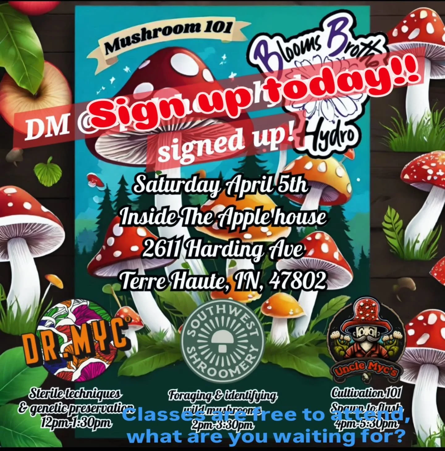 The countdown to Mushroom 101 has begun!  DM @applehousehydro to save your spot in our mushroom cultivation classes.  We are happy to welcome back three of the most knowledgeable fun-guys we've had the pleasure of hosting to once again share their sh
