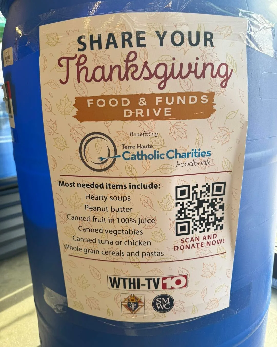 We&rsquo;re proud to be participating again this year in catholiccharitiesterrehaute Share your Thanksgiving food drive. Drop off your non perishables at our store!