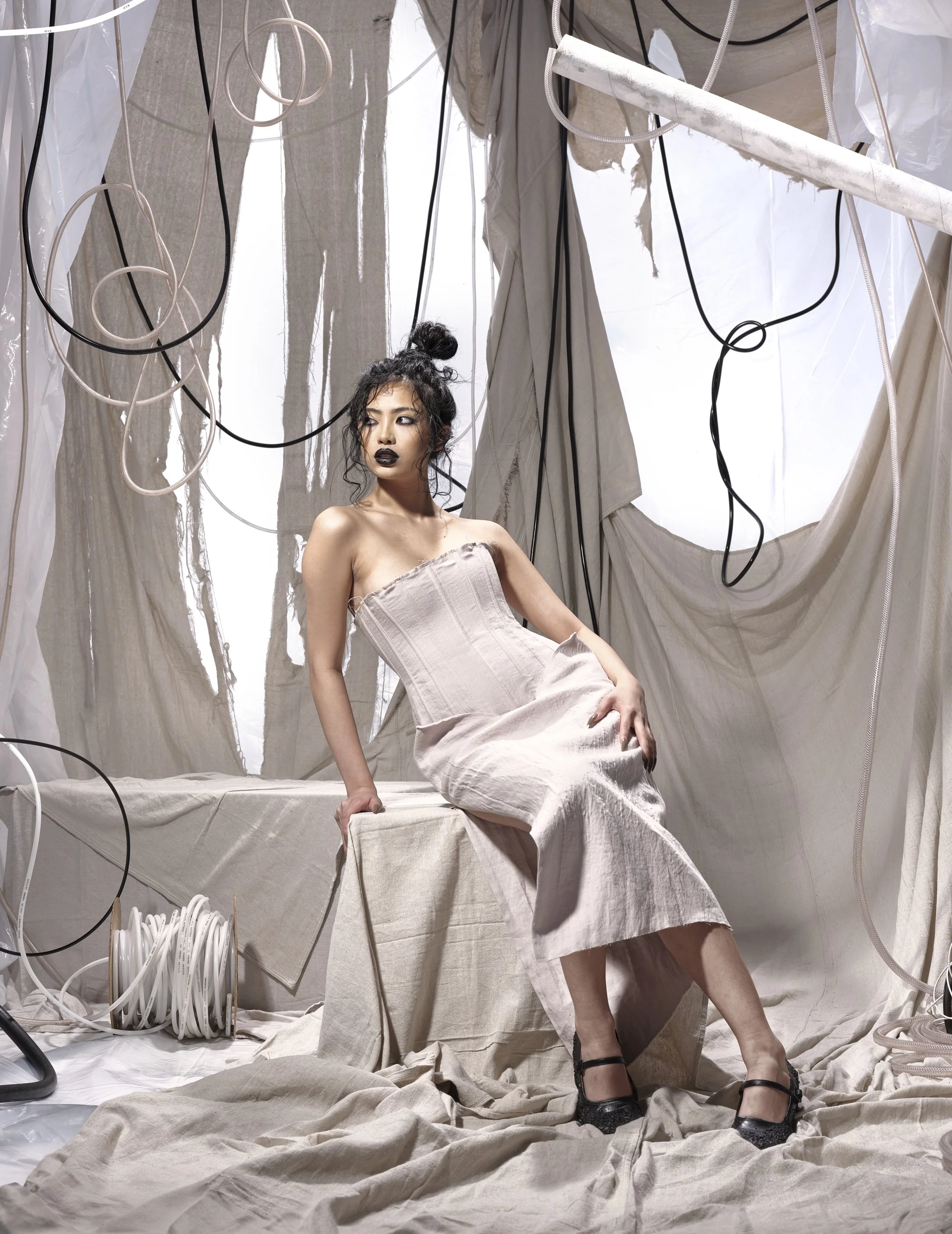 Concept, Art Dir., Photo: Jordyn Katz, Massimo Greco
3D Environment: Kendall Dirks
Wardrobe: Elena Velez
Makeup: Bree Masco
Hair: Me
Retouching + Compositing: Jordyn Katz
Creative Assistant: Sydney Scrivens
Creative Assistant: Isaac Salem
Hair: Me