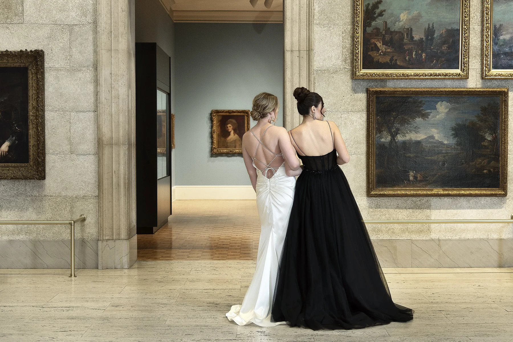 Photo: Greg Hollar
Models: Ava Gits & Paige O'Malley
Dress & Jewelry: Under The Arbor Bridal
Makeup: Fe Fadigas
Location: The University of Rochester's Memorial Art Gallery
Hair: Me
