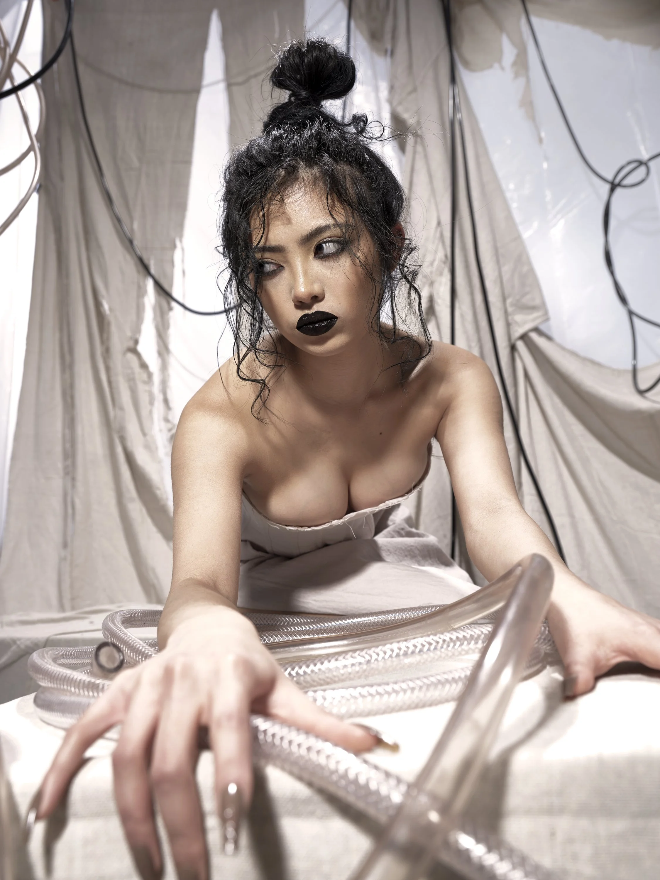 Concept, Art Dir., Photo: Jordyn Katz, Massimo Greco
3D Environment: Kendall Dirks
Wardrobe: Elena Velez
Makeup: Bree Masco
Hair: Me
Retouching + Compositing: Jordyn Katz
Creative Assistant: Sydney Scrivens
Creative Assistant: Isaac Salem
Hair: Me