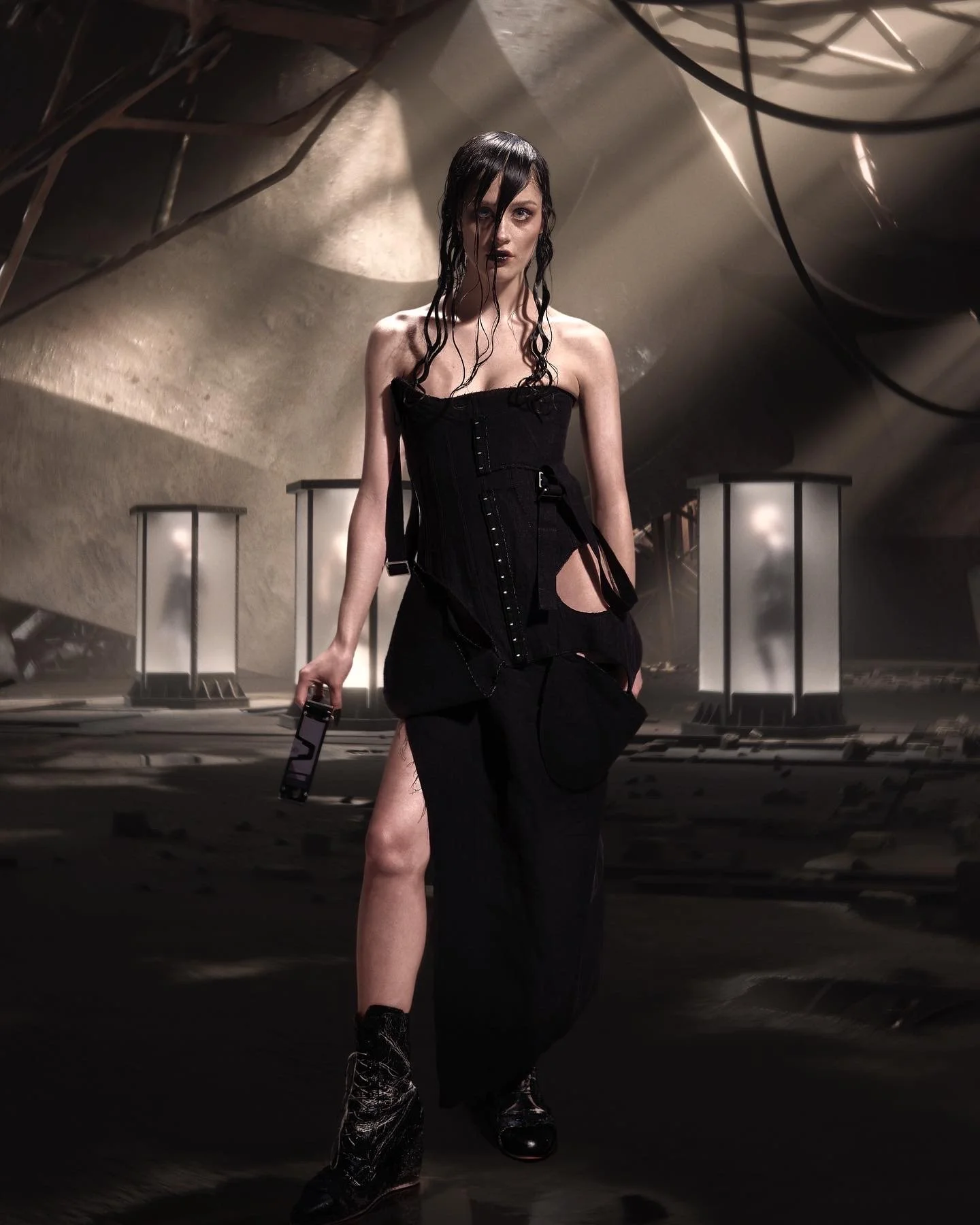 Concept, Art Dir., Photo: Jordyn Katz, Massimo Greco
3D Environment: Kendall Dirks
Wardrobe: Elena Velez
Makeup: Bree Masco
Hair: Me
Retouching + Compositing: Jordyn Katz
Creative Assistant: Sydney Scrivens
Creative Assistant: Isaac Salem
Hair: Me