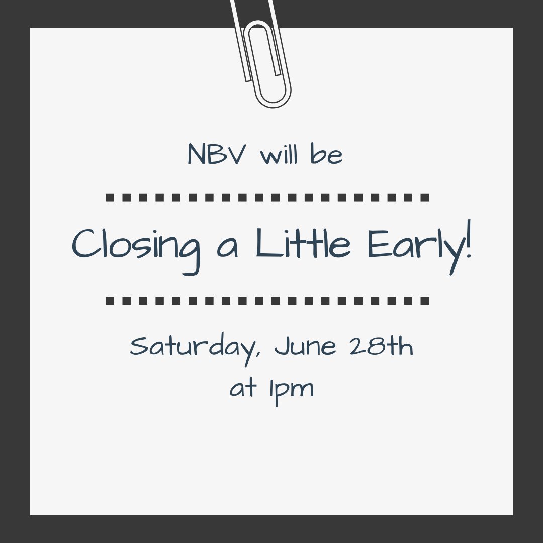 📣 NBV will be closing a little early today at 1pm.⁠
⁠
💻️⁠ While we are out of the office, remember to check our website at www.narrowsburgvet.com (under services) for a list of emergency hospitals or you can call the office and leave us a message (