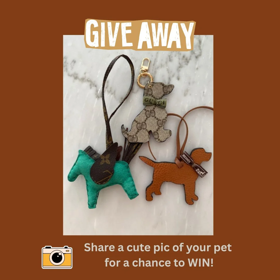 A friend of mine @refaire_luxury &amp; www.refaireluxury.com makes these &amp; we're doing a giveaway! 🎁⁠
⁠
📸 Post, DM or share with us a cute or funny pic of you &amp; your furried friend and we'll pick a winner to receive one of these adorable ch