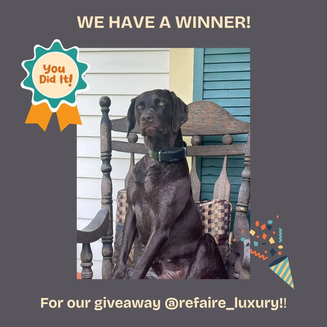 Thank you to everyone who submitted photos for the @refaire_luxury giveaway contest! 📸⁠
⁠
We received so many adorable pictures and it was so hard to choose just one, but we do love the one we chose.🐾🐶⁠
⁠
Please meet Clover 🍀🤎 our WINNER 🏆️⁠
⁠
