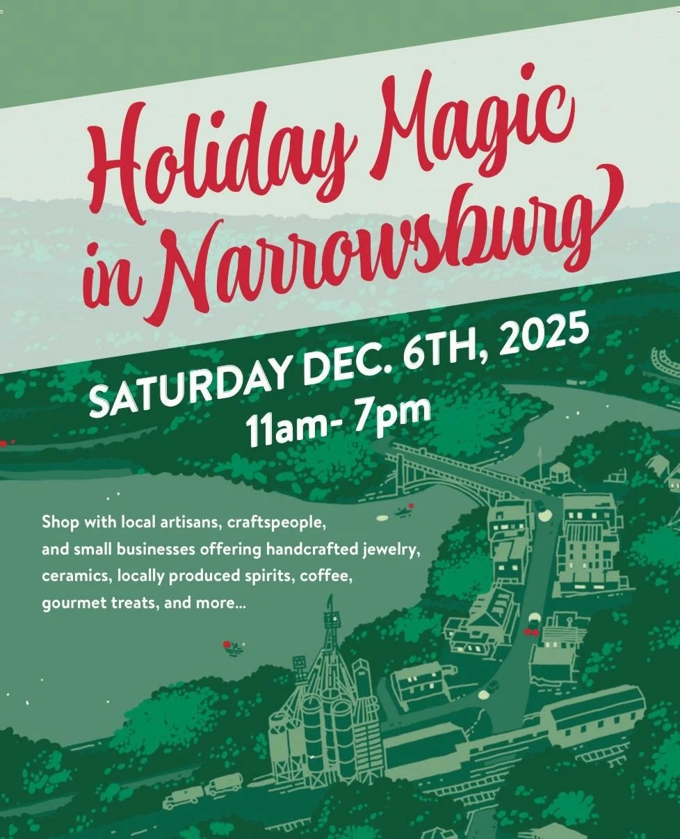 🌟🎄 Join us in Narrowsburg on Saturday, December 6 for a full day of holiday magic&mdash;local artisans, handcrafted gifts, gourmet treats, the Artists &amp; Makers Market, caroling, a Christmas Tree Lighting with Santa, and horse-drawn carriage rid