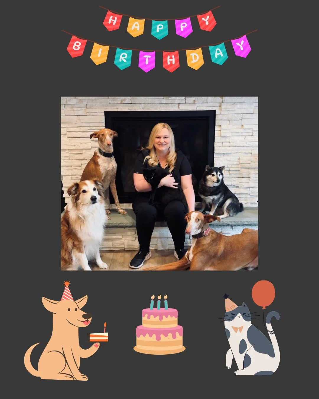 HAPPY BIRTHDAY DR. KULA! 🎂🎈⁠
⁠
Fun to celebrate with you your first week here 🥳⁠
⁠
⁠
#happybirthdaydrkula #birthdayvet