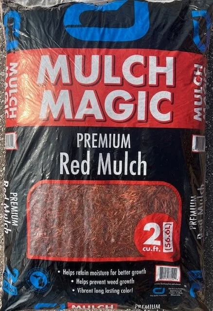 Shredded Red Mulch - Dyed (Bagged)