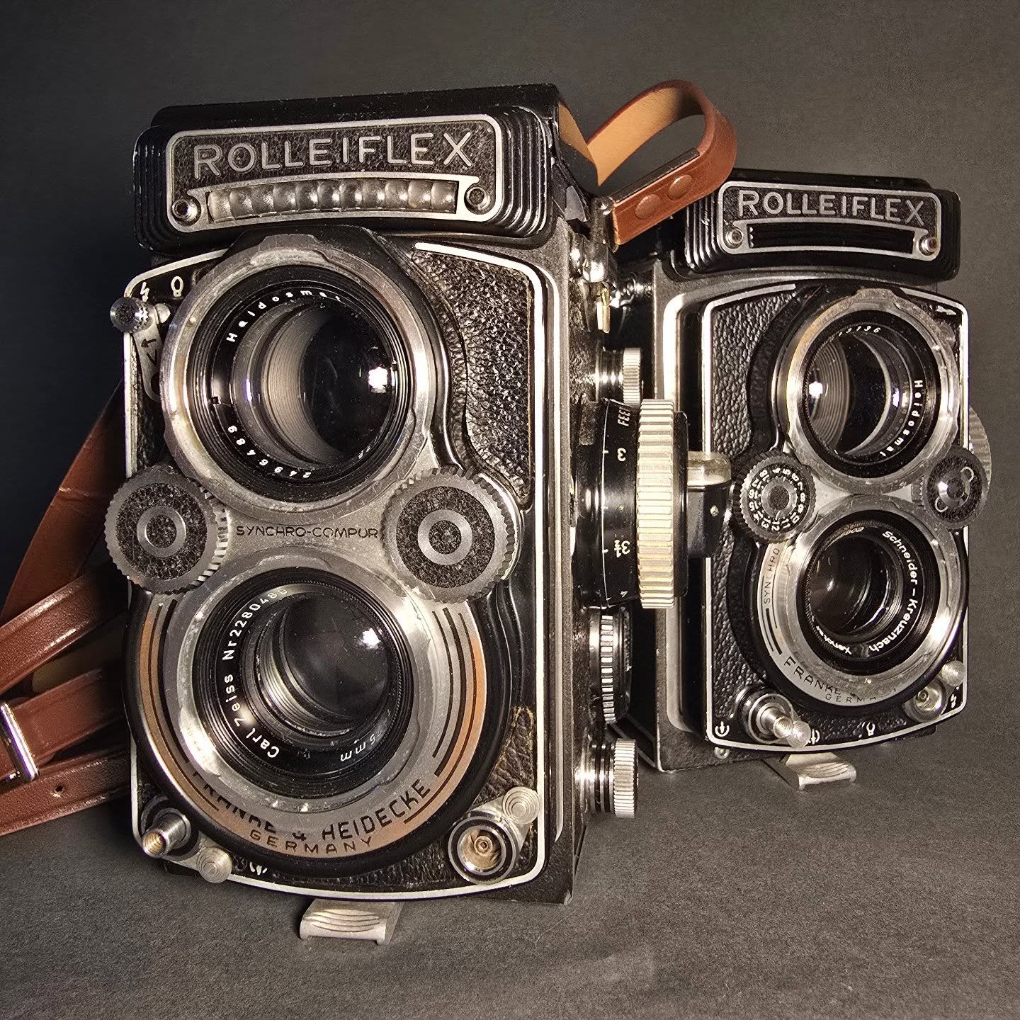Admittedly, we cannot get enough of these rolleiflex tlr's. They are so incredibly light, fast to focus, sharp, and full of character almost nothing beats them for travel and long walks! In right now we have two examples both redone by the legendary 