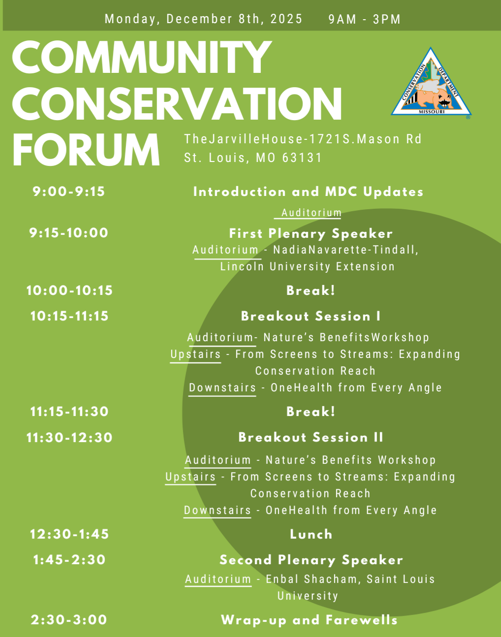 COMMUNITY CONSERVATION FORUM