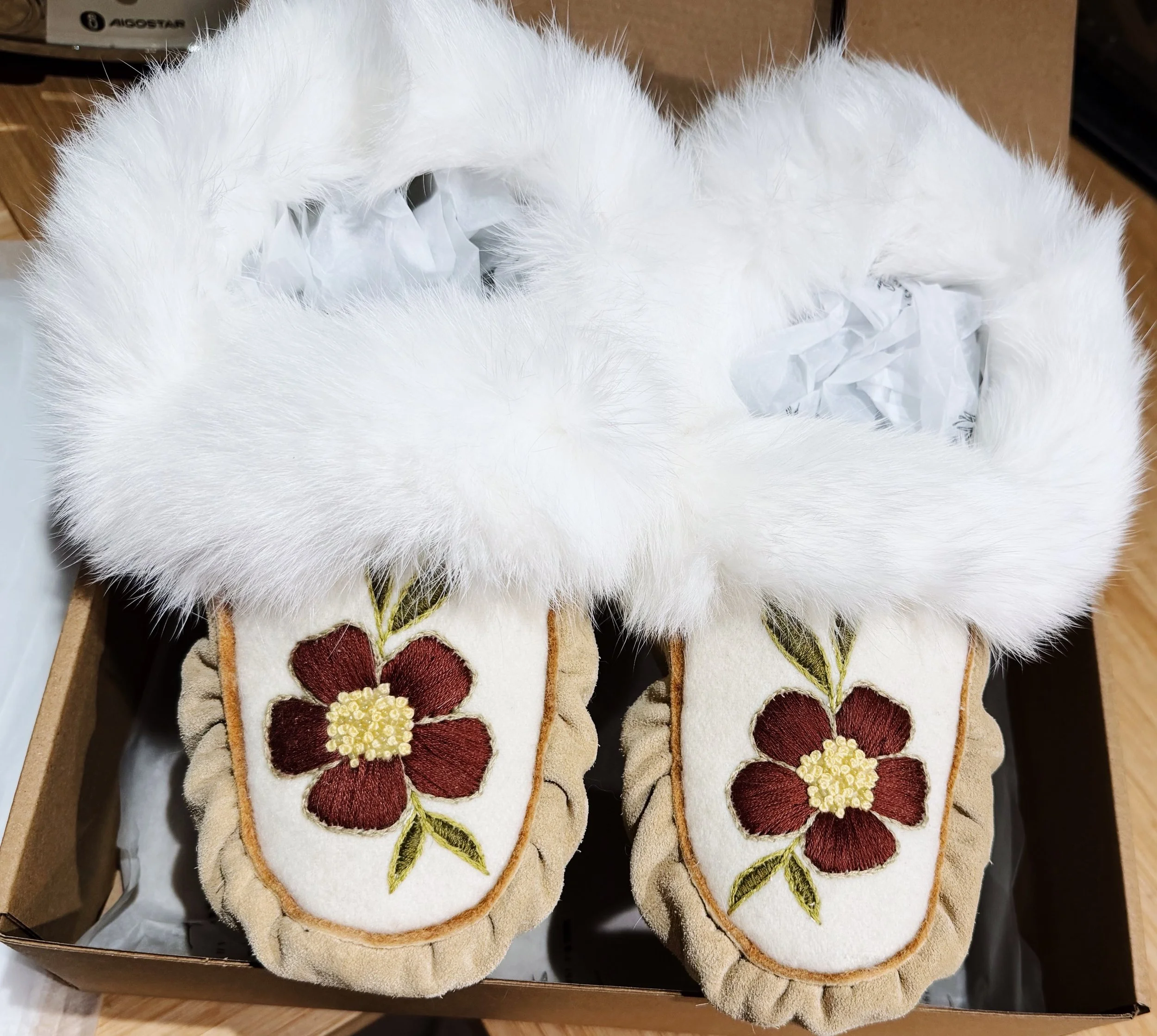 Wild rose embroidered moccasins *custom order option
