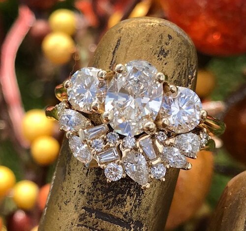 Custom+14k+Yellow+Gold+Cluster+Style+.61ct+Total+Weight+Diamond+Wedding+Band.jpg