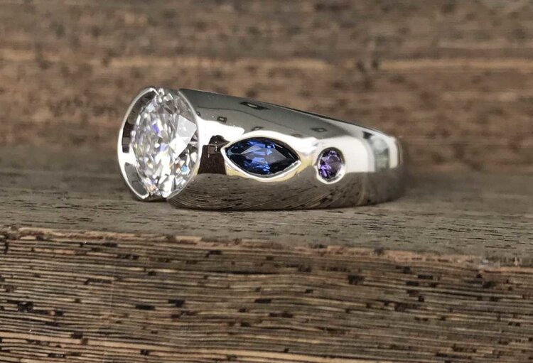 Custom+14k+White+Gold+Half+Bezel+Diamond+&+Yogo+Sapphire+Engagement+Ring-2.jpg