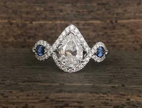 Custom+14k+White+Gold+Fancy+Halo+Diamond+&+Yogo+Sapphire+Engagement+Ring.jpg