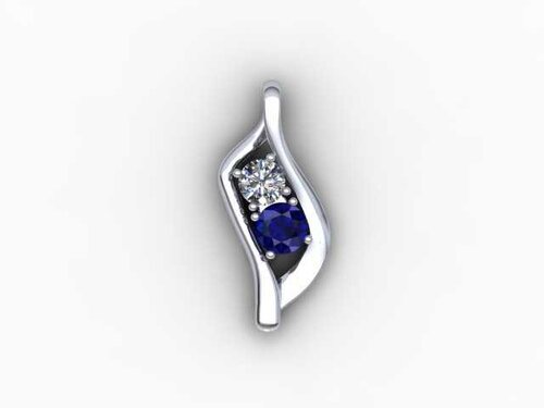 Custom+14k+White+Gold+Fashion+Pendant+Using+Customer's+Diamond+&+Sapphire.jpg