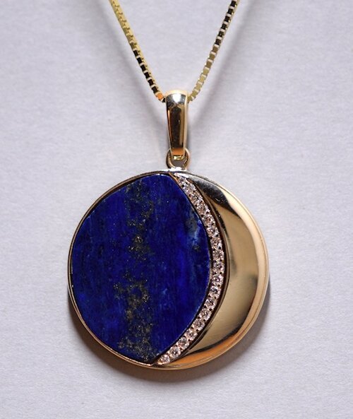 Jeanine's+14k+Yellow+Gold+Lapis+&+Diamond+Moon+Pendant.jpg