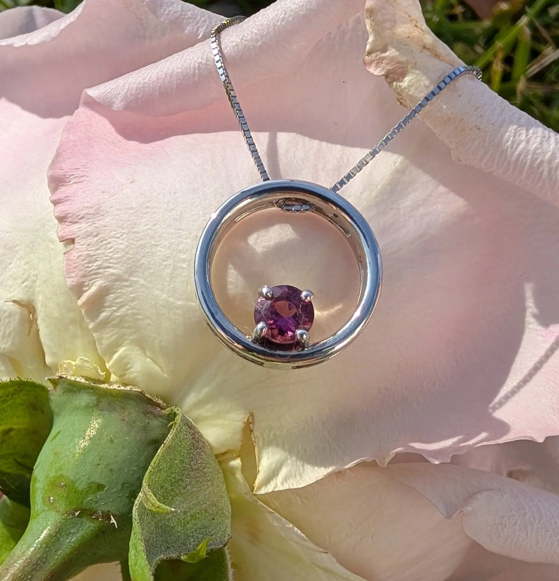Pink Tourmaline Circle Pendant.jpg