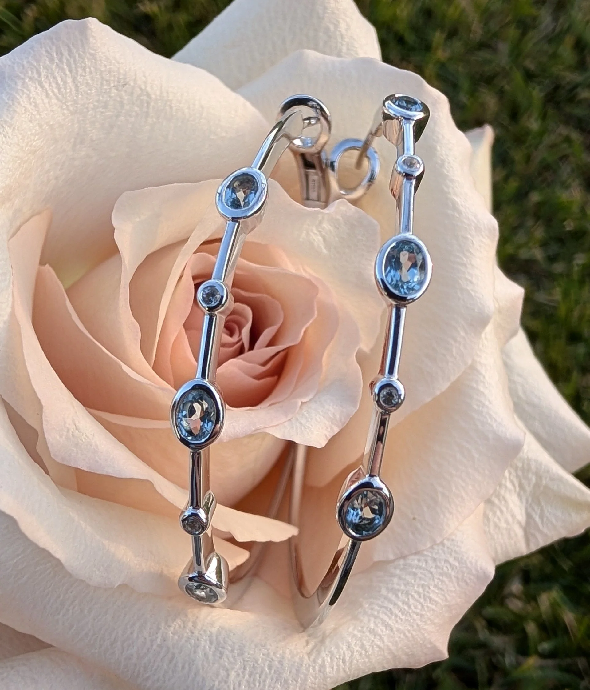 Fancy Topaz & White Sapphire Hoop Earrings 2.jpg