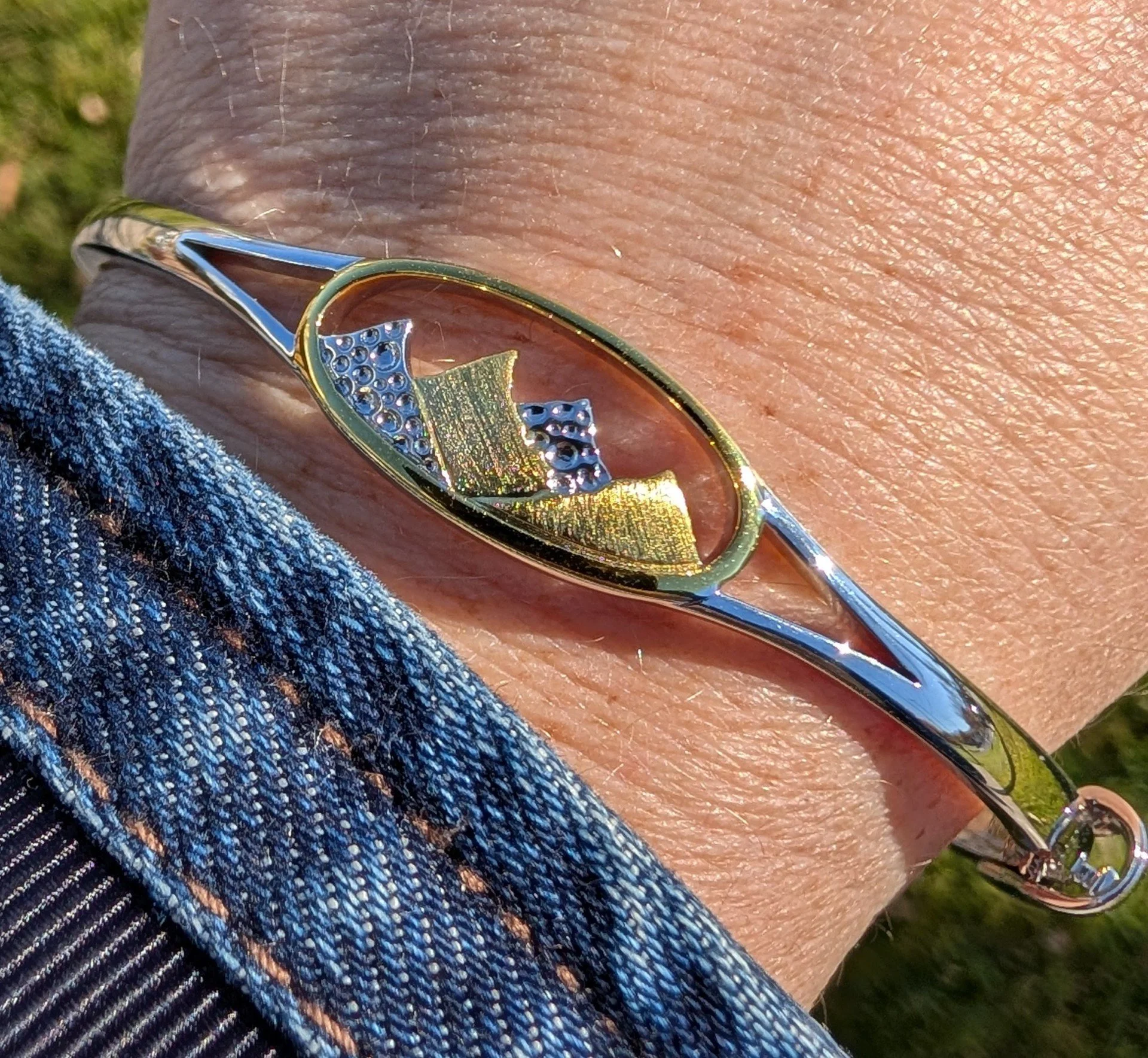 Two-Tone Mountain Scene Bangle Bracelet.jpg