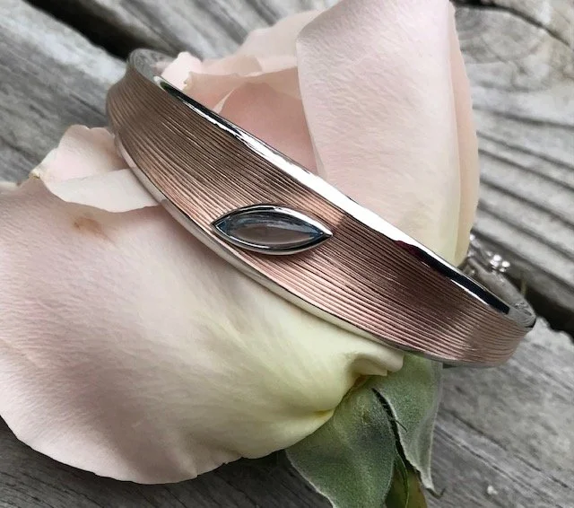 Topaz Rose & Silver Bangle Bracelet 2.jpg
