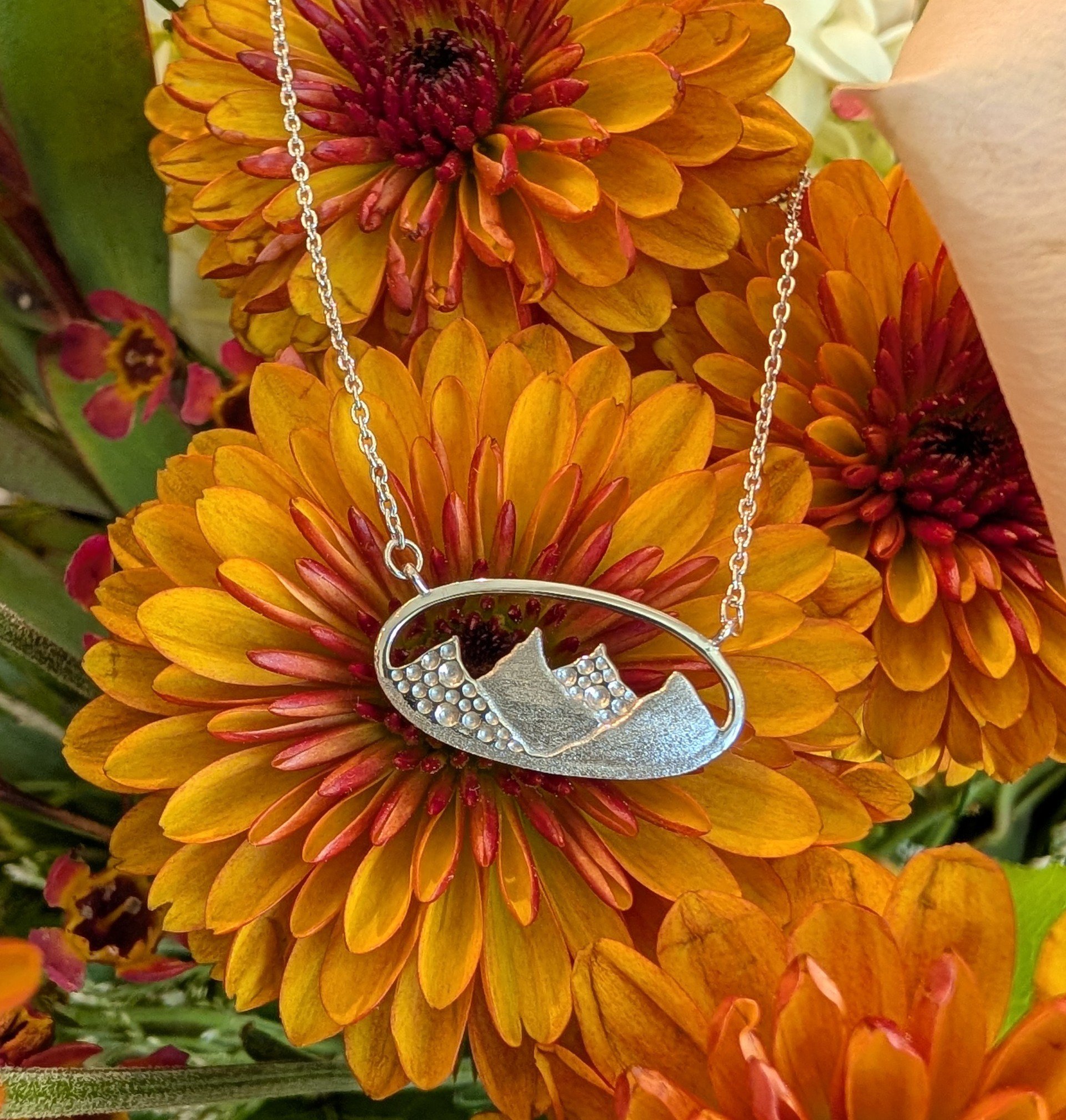 Textured Oval Mountain Scene Necklace.jpg