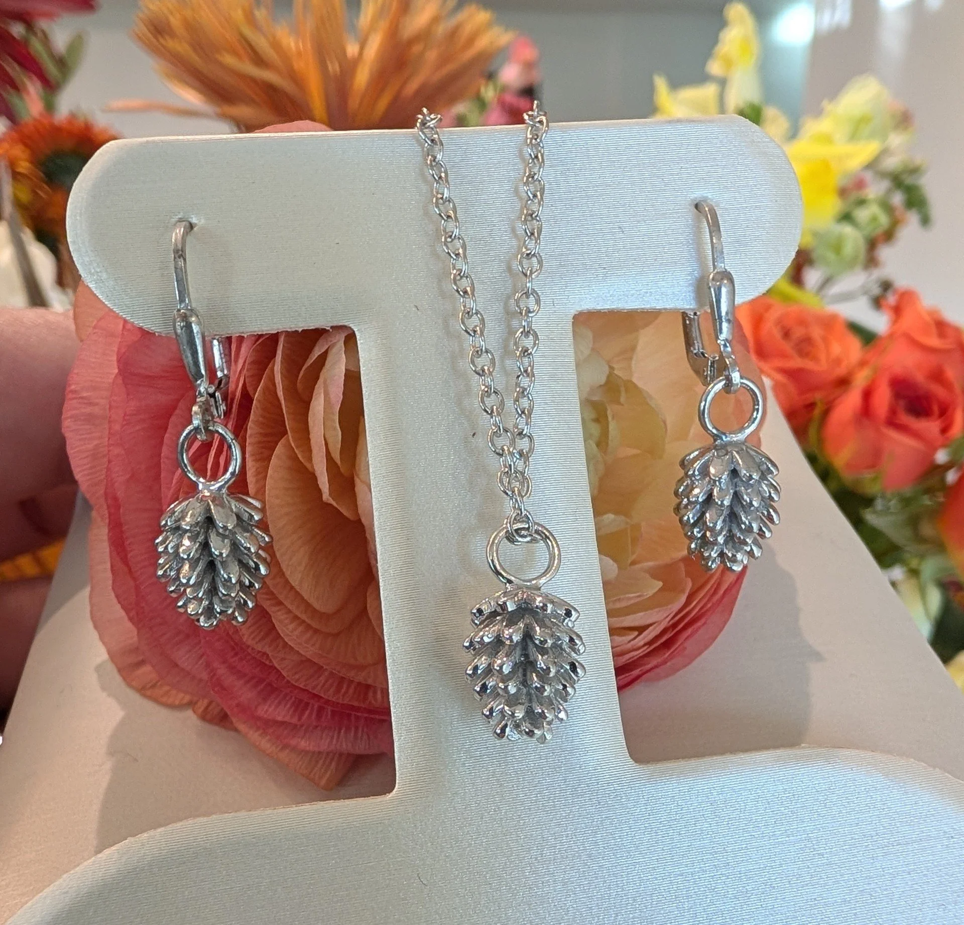 Pinecone Pendant & Earring Set.jpg