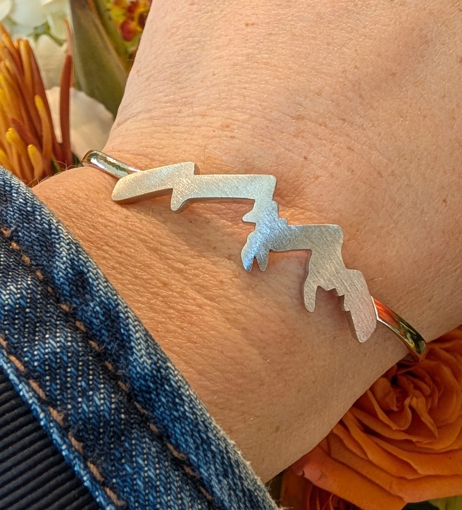 Textured Mountain Scene Cuff Bracelet.jpg