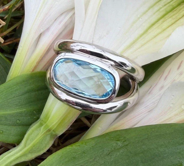 Checkerboard Cut Topaz Bezel Ring.jpg