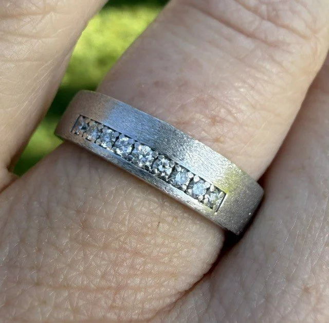 Textured Diamond Cigar Style Wedding Band.jpg