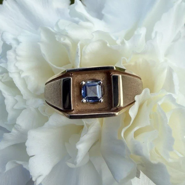Gents Custom Montana Yogo Sapphire Ring