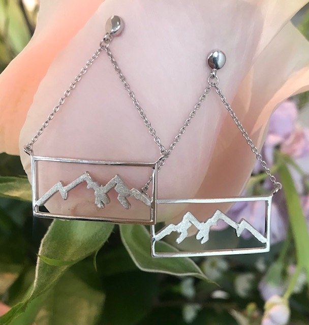 Rectangle Mountain Scene Dangle Earrings.jpg