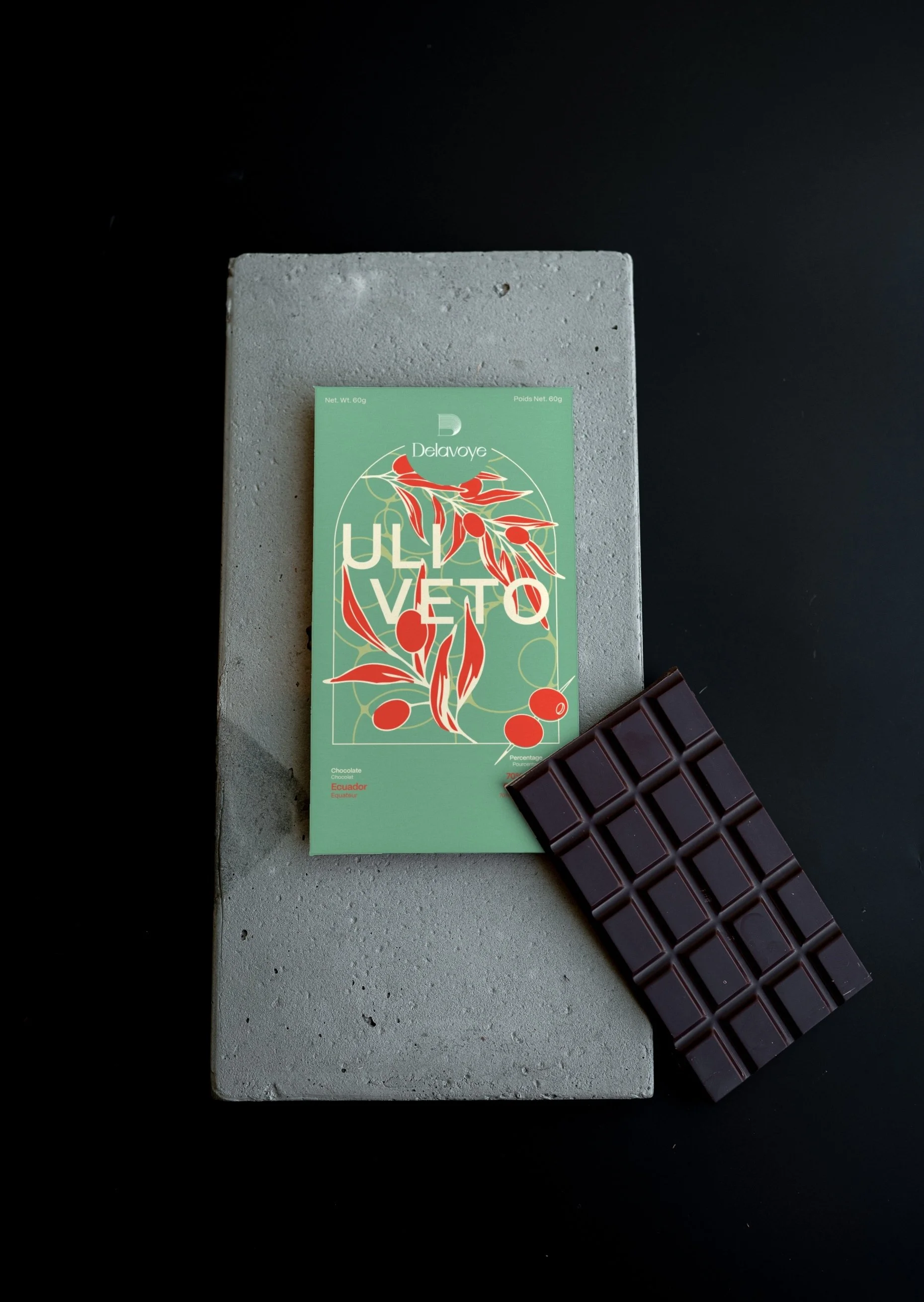 70% DARK CHOCOLATE BAR | ULIVETO