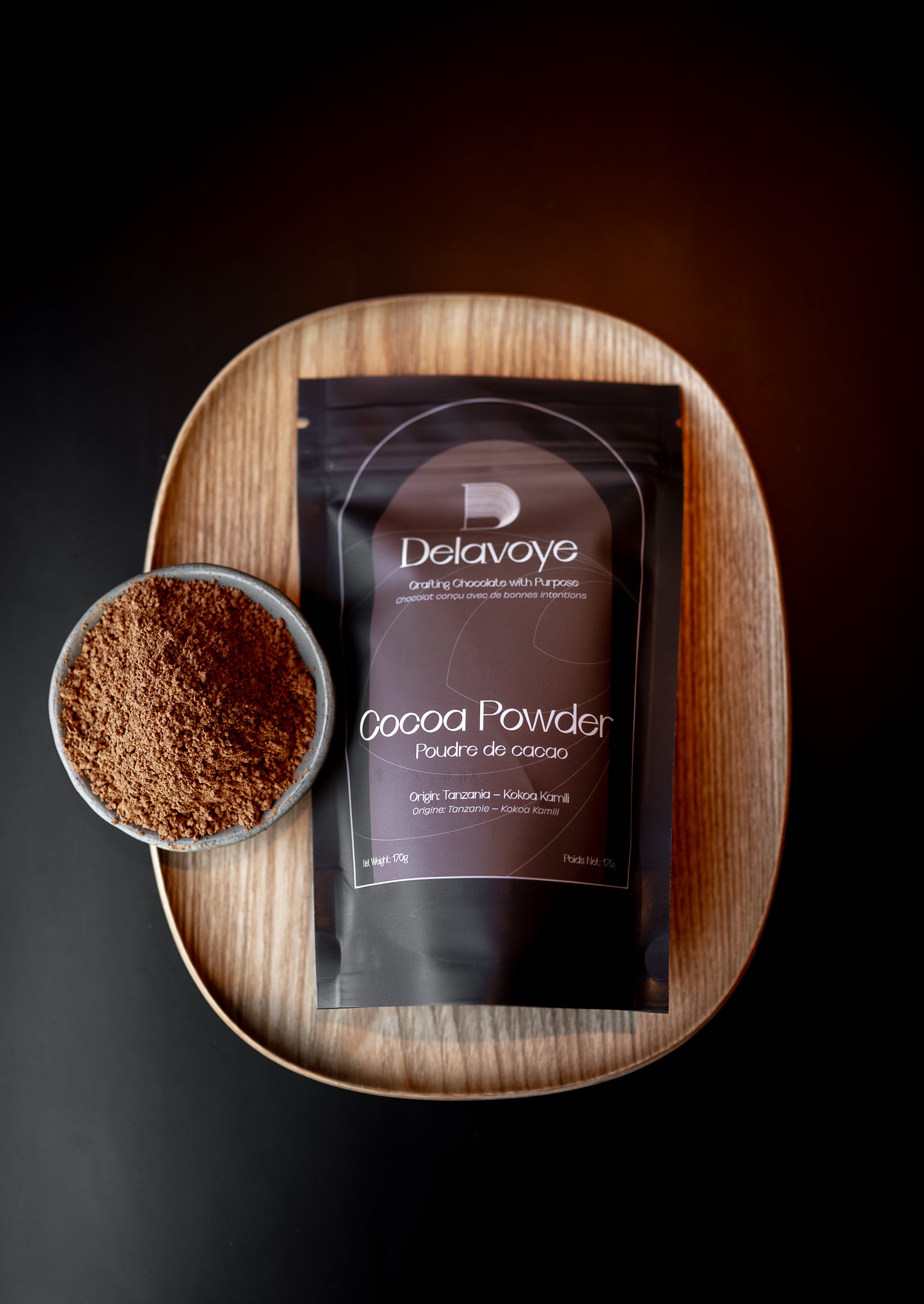 Tanzanian Cocoa Powder pouch (180g) from Delavoye Chocolate Maker