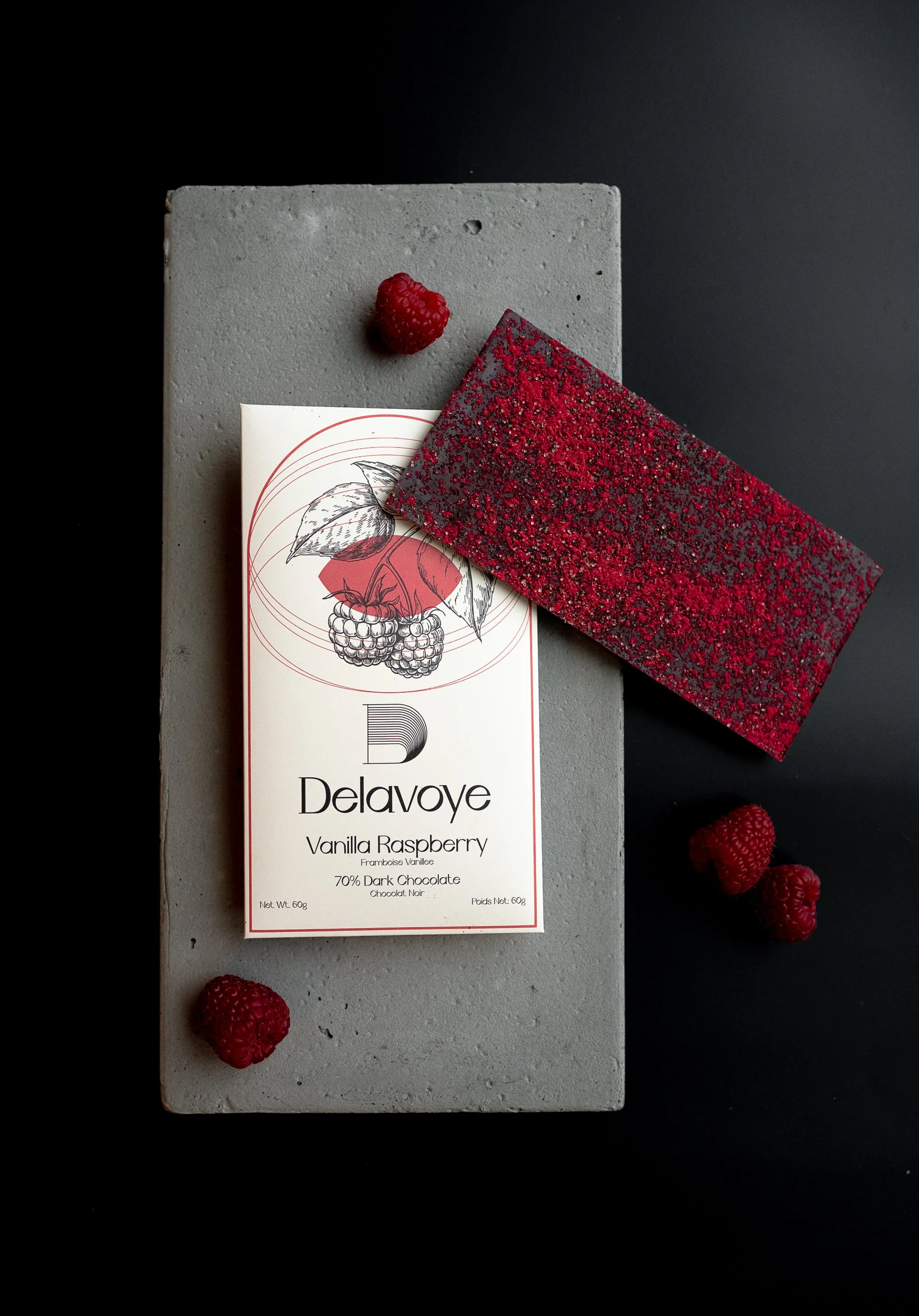 Vanilla Raspberry inclusion bar