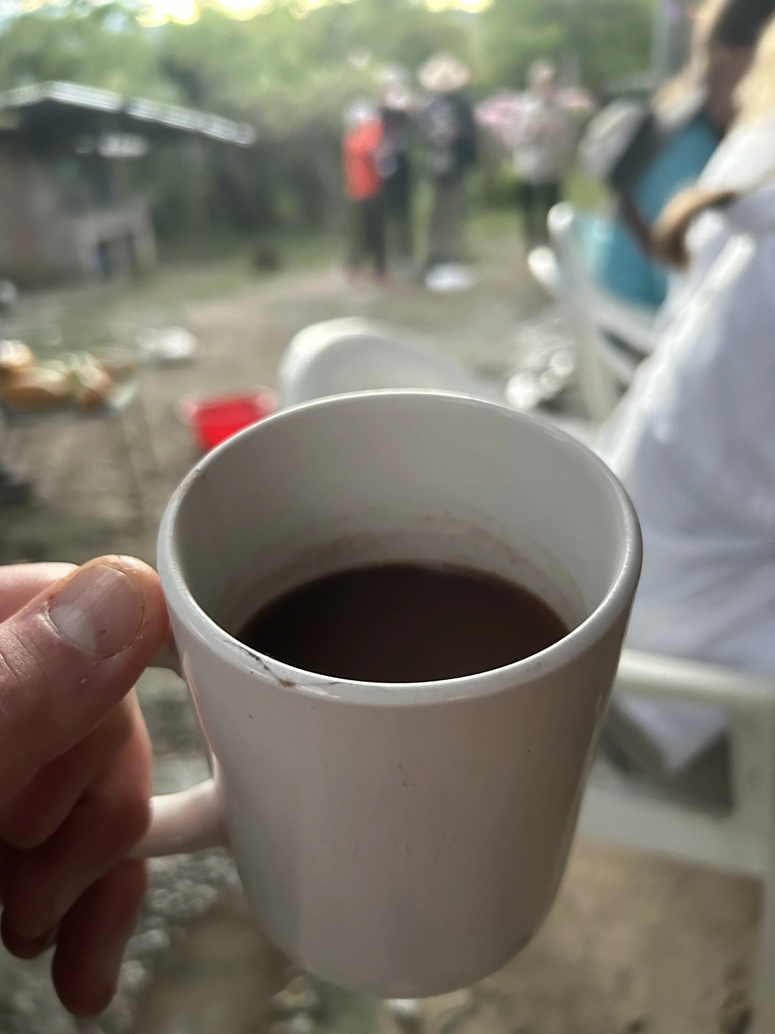 A mug of cacao drink