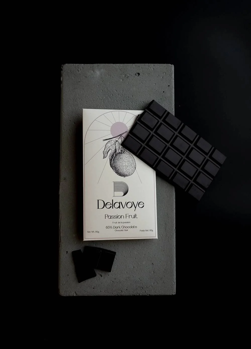65% DARK CHOCOLATE BAR | PASSION FRUIT