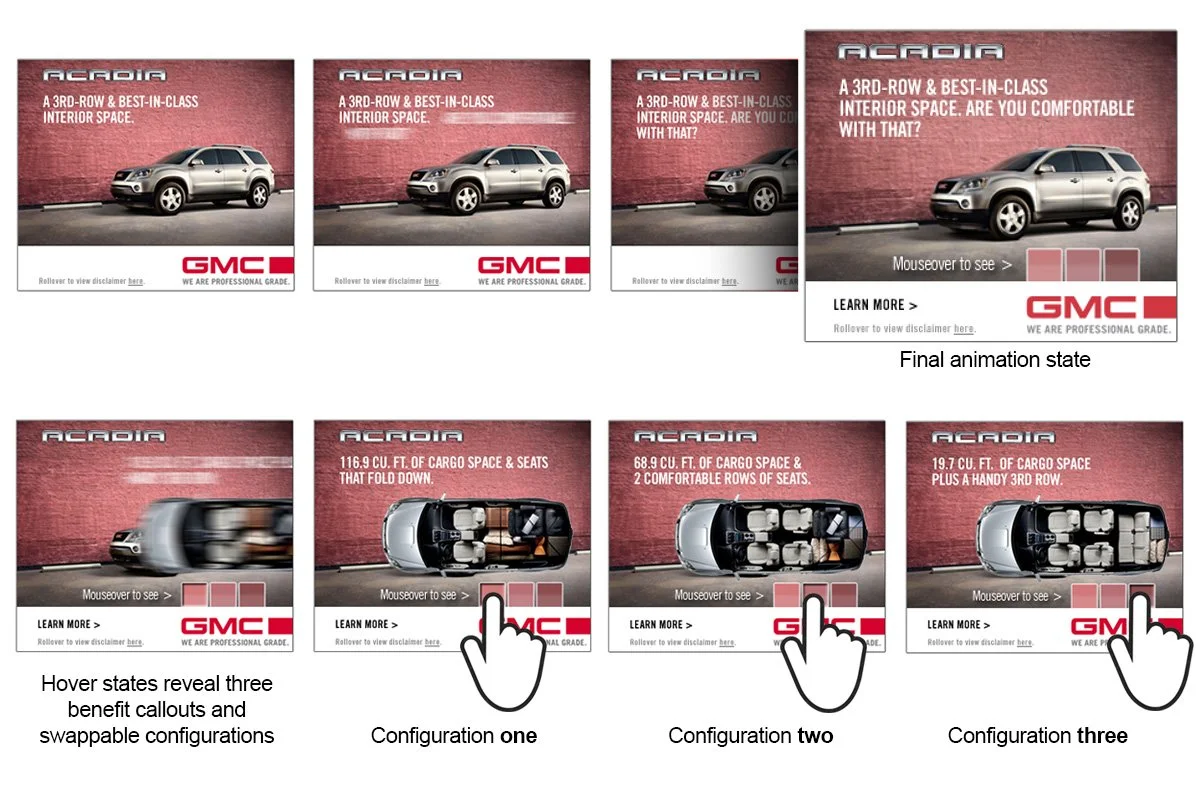 GMC Acadia Digital Banner Layout