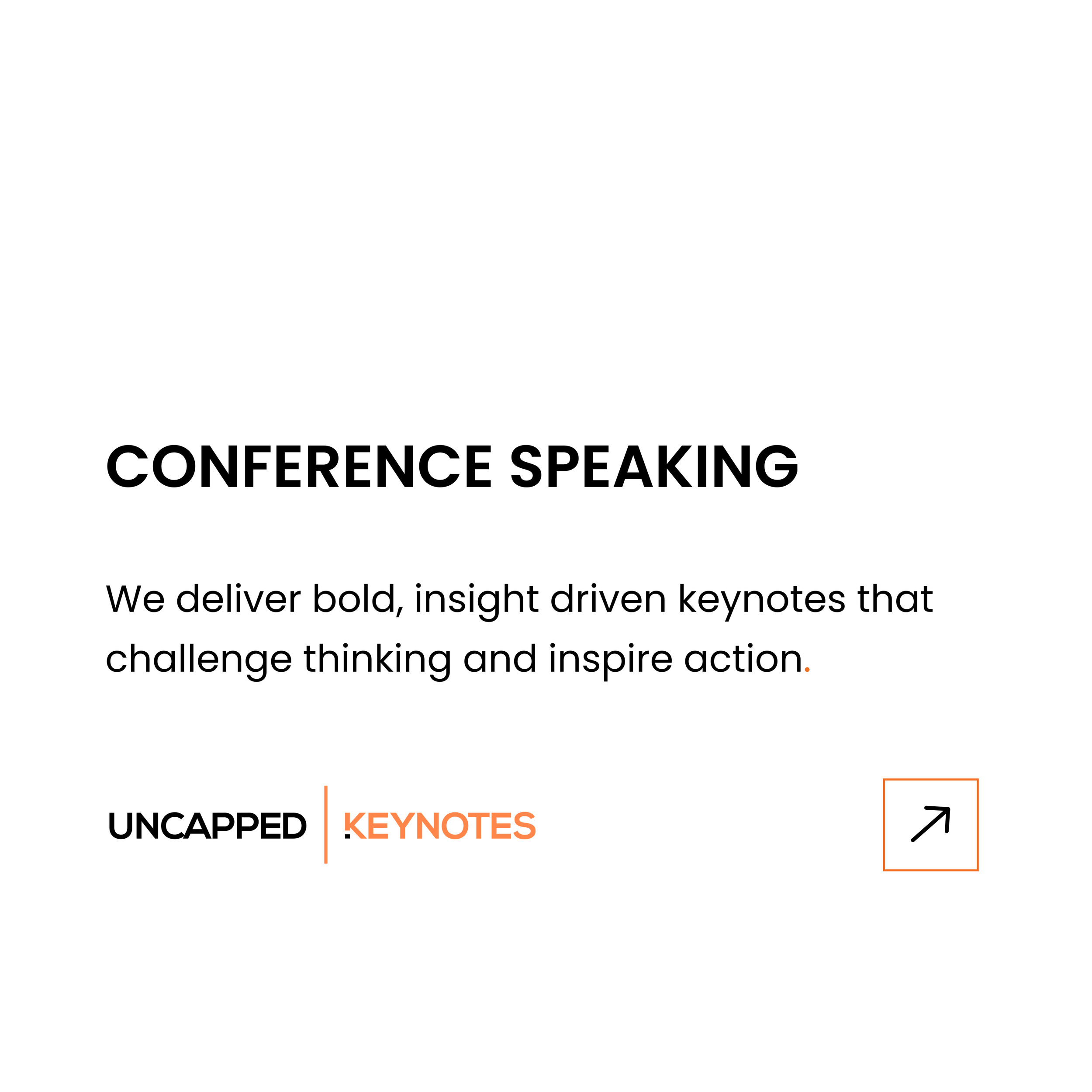 Uncapped Potential Conference Speaking