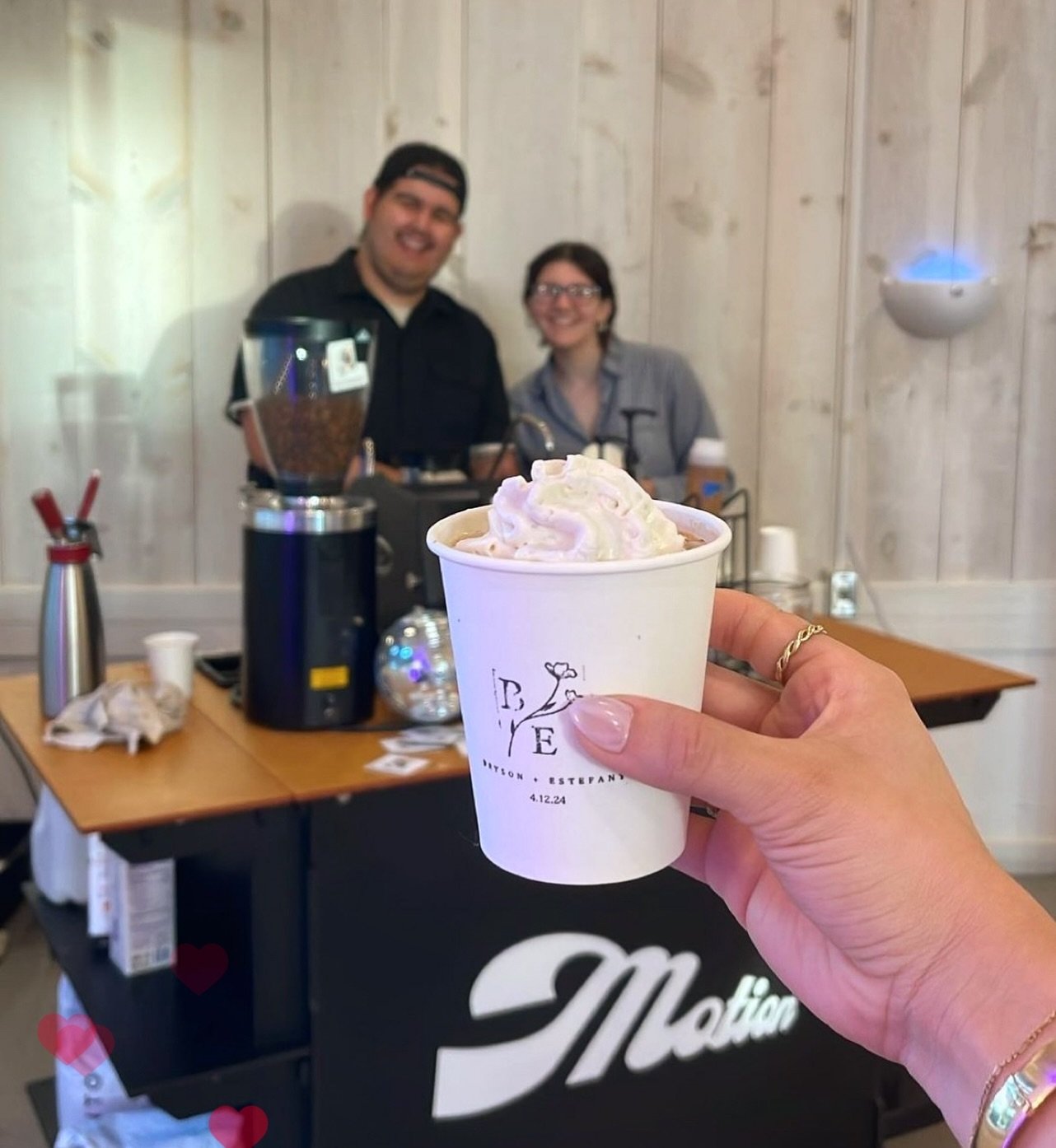 The Her Drink from this weekend was magical! A homemade strawberry syrup/white mocha iced latte topped with hibiscus whipped cream 🤤 

a huge shout out to our chef friend @aron_kassel who helped with the R&amp;D on this drink with us.