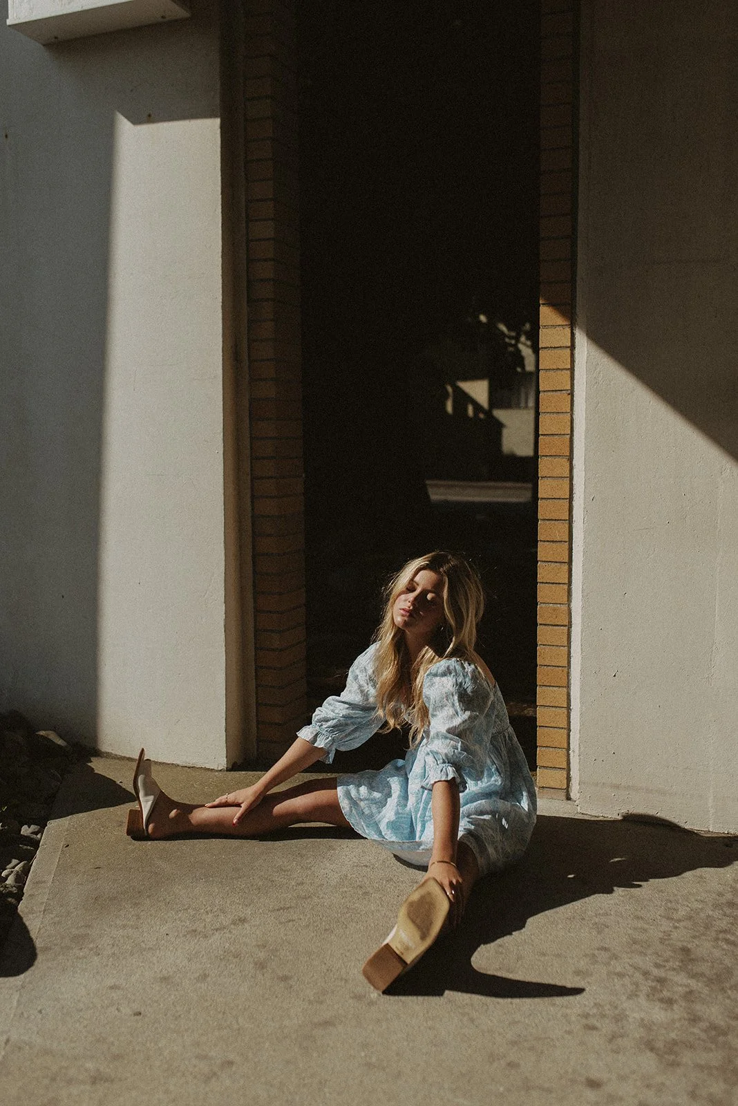 Portrait of a beautiful woman in the sunshine in Victoria, BC