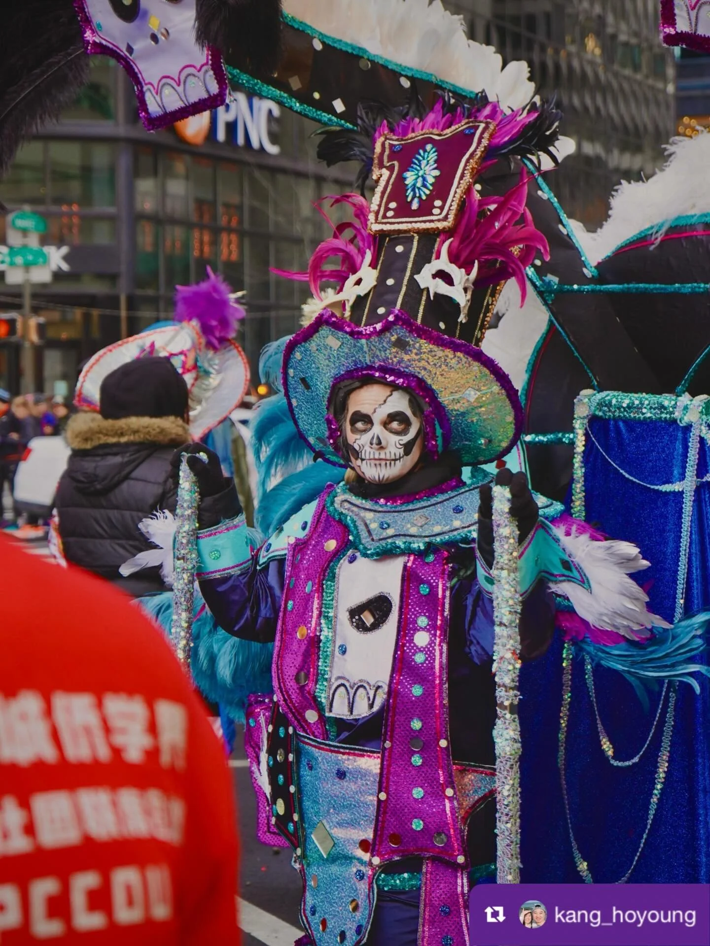 Repost from kang_hoyoung
&bull;
First time at the Mummers Parade&hellip;Am I doing it correctly?

#newyear #happynewyear #mummers #mummersparade #2026