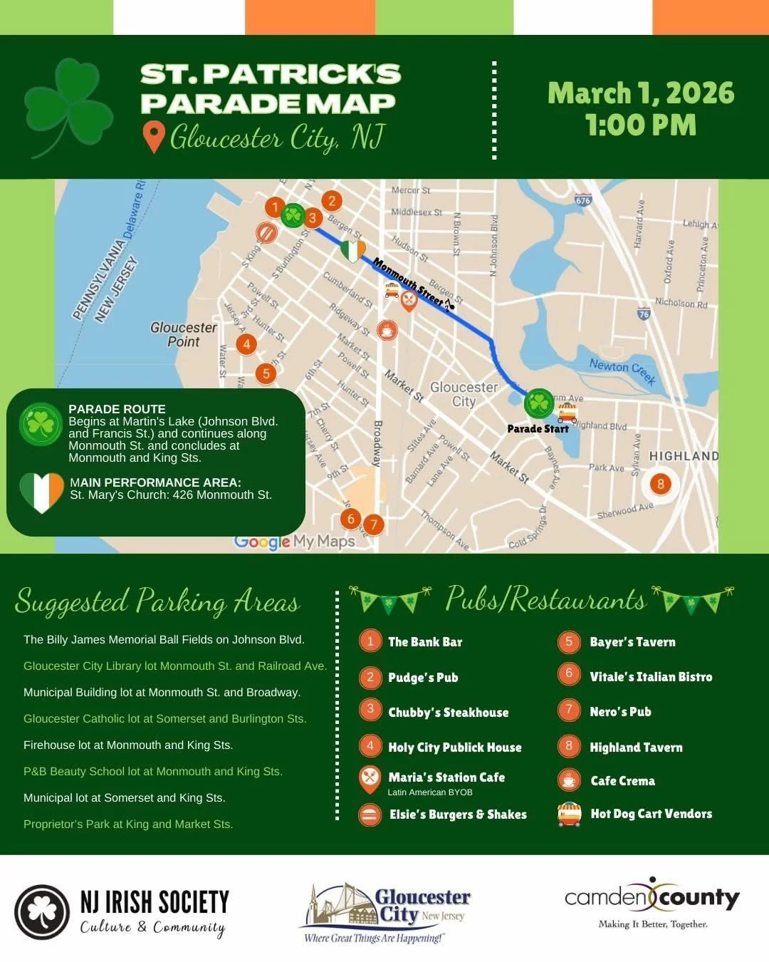 Let&rsquo;s gooooooooo!!! Come see us at 1:00 today in the @njirish @gloucestercitynj St Patrick&rsquo;s parade! This is huge news&hellip;. We&rsquo;re actually hitting the street suited up with backpieces not on New Years Day!!!! We&rsquo;ll be danc