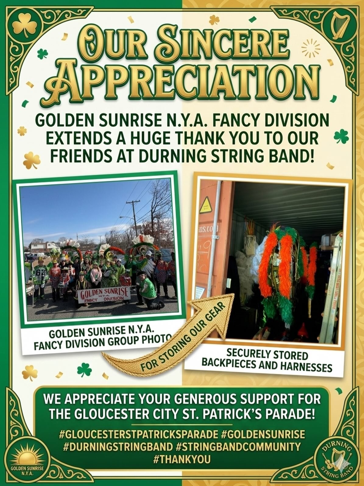 Big thank you and love to @durningsb ☘️💚❤️🌅