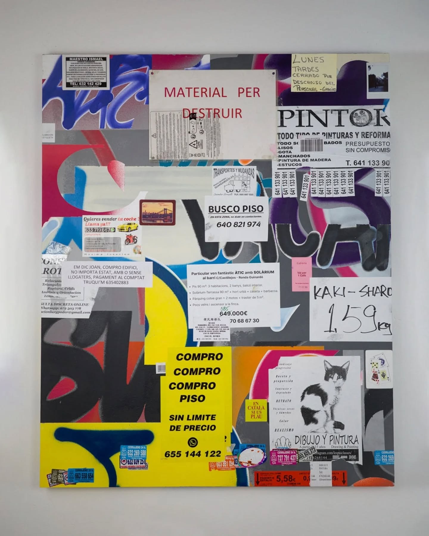 #189 #painting #ivngzmn

La serie FORUM resalta la capacidad gr&aacute;fica y material que presentan los papeles, avisos, stickers entre otros objetos que he recopilado en las calles de Barcelona.

Estos fragmentos urbanos, cargados de historia y tr&