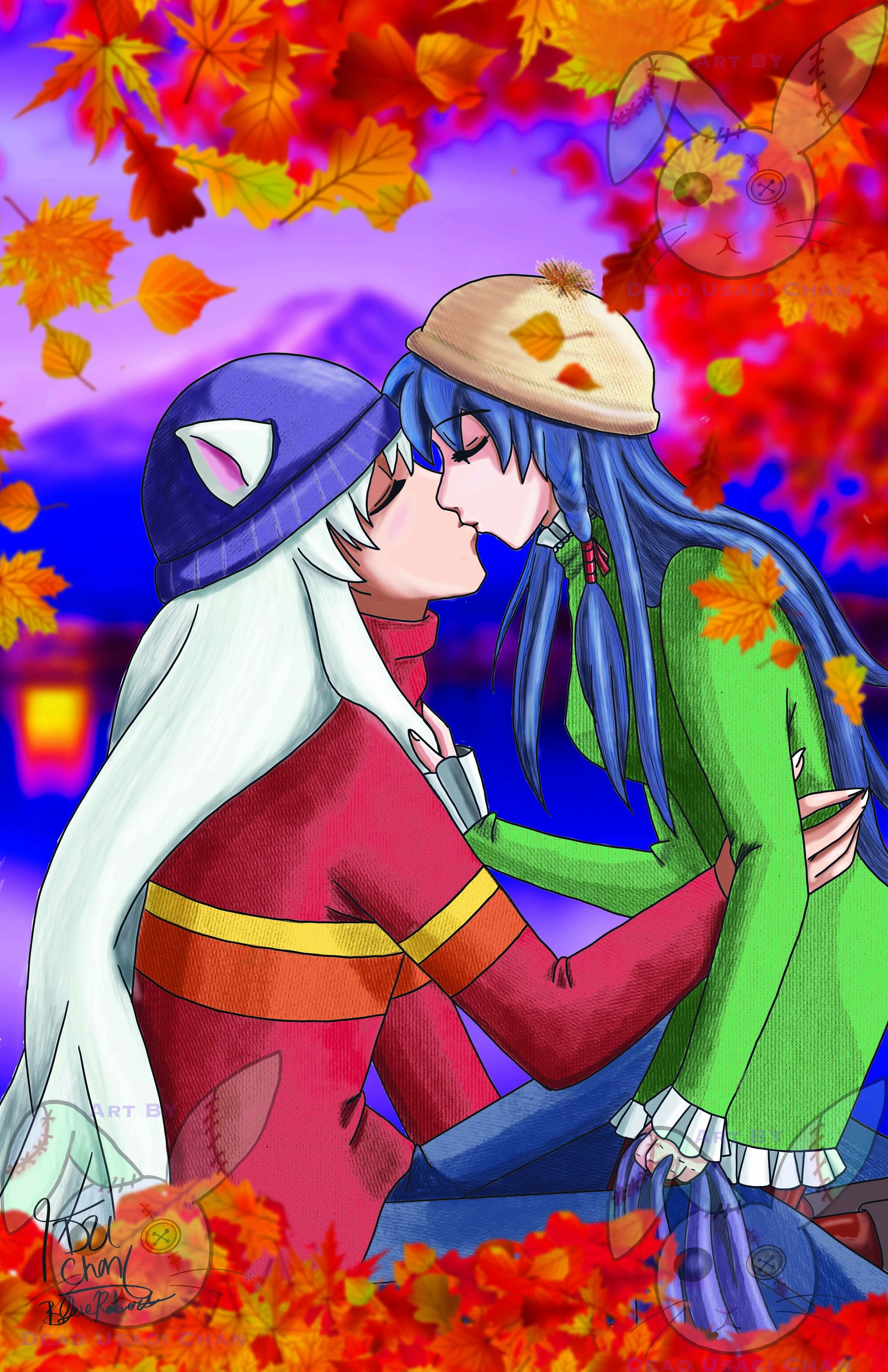  A sweet kiss between timeless lovers