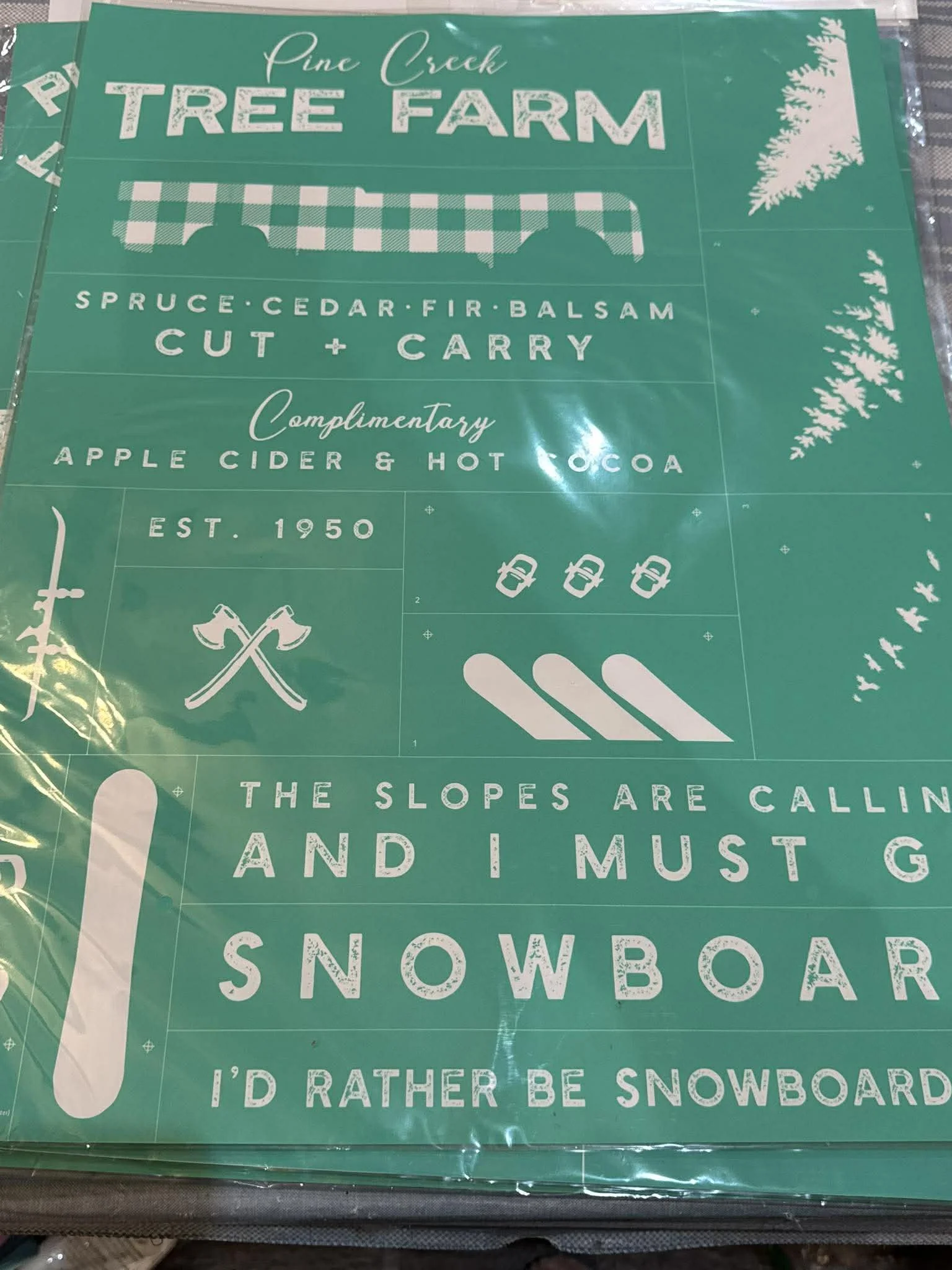 snowboard stencil 24x18